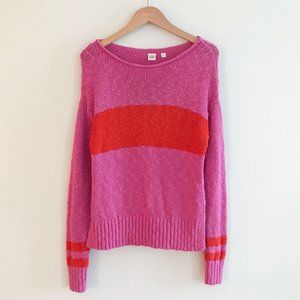 GAP PINK & RED KNIT SWEATER SIZE S